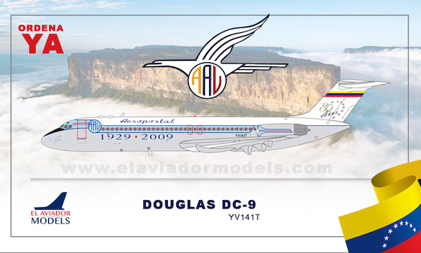 Douglas DC9-32 Aeropostal 80 Anos YV141T With Stand IF932YV141T