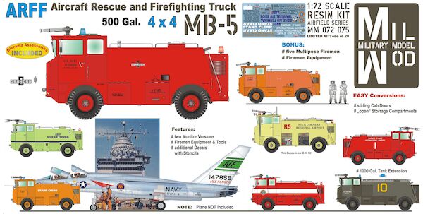 Aircraft Rescue and firefighting Truck Oshkosh MB5 500Gal. 4x4 MM072-075