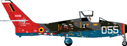 Republic F84F Thunderstreak Squadron Colour schemes D4836