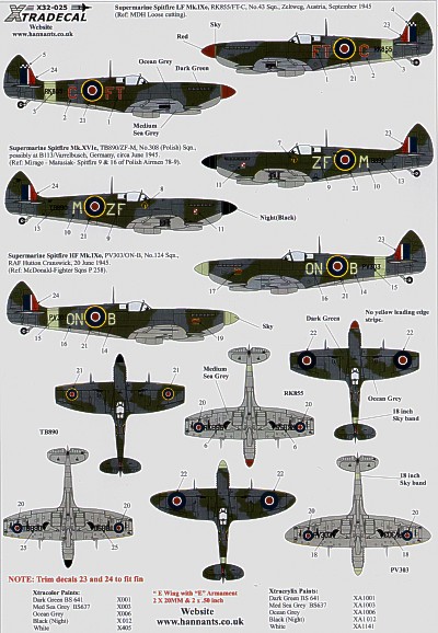 Spitfire MKIX and MKXVI (43sq, 308sq, 124sq) x32025