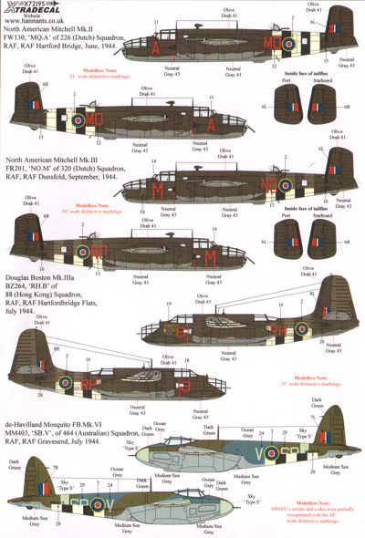 D-Day 70th Anniversary June 1944-2014 Pt 2; RAF Multi engine aircraft and Gliders X72195