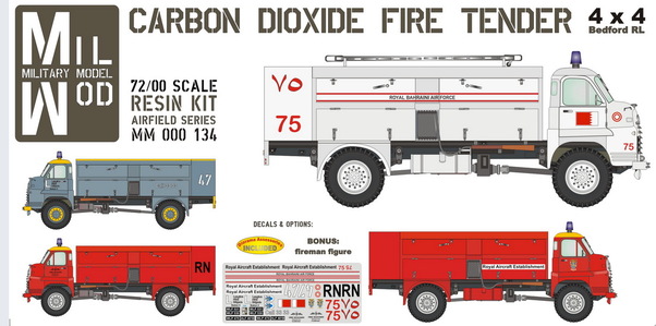 Bedford RL 4x4 Carbon Dioxide Fire Tender (RAF, RAE, Royal navy Royal Bahraini AF) MM000-134