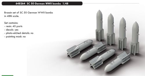 German SG50 WW2 Bombs (8x) E648264