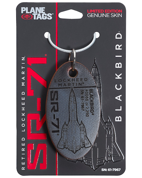 Keychain made of real aircraft skin: The SR-71™ Blackbird Tail #17967 SR71PT