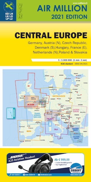 Germany: VFR Chart Central Europe Air Million 2021 3760249830352