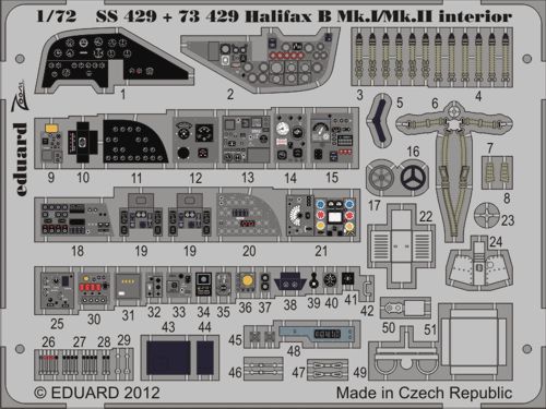 Detailset Halifax B MKI/II Interior Self Adhesive (Revell) E73-429