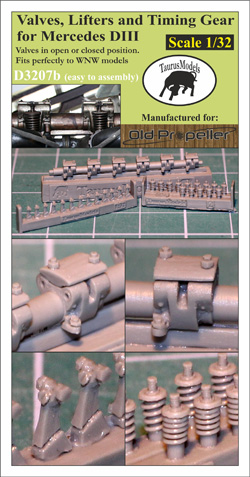 Valves, Lifters and timing gear for Mercedes DIII engine d3207b