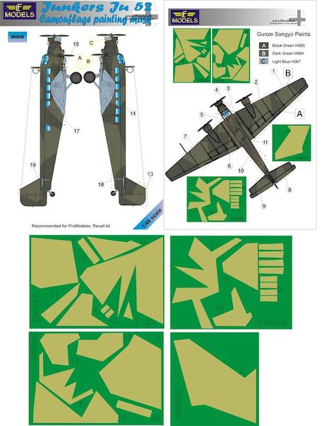 Junkers Ju52 Camouflage Painting Mask LFM4848