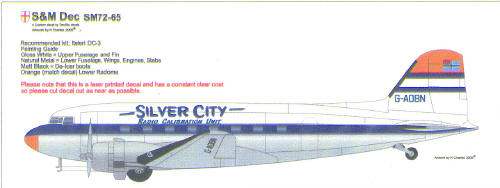 Douglas DC3 (Silver City Radio Calibration Unit G-AOBN) SM72-65