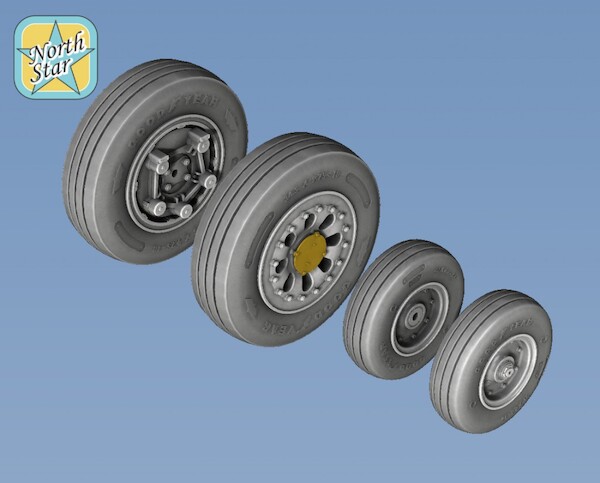 Wheel set for McDonnell Douglas F15A-D Eagle NS48110-A