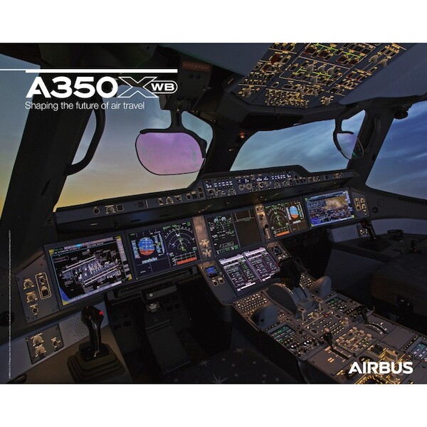 Airbus A350XWB cockpit poster A350XWB COCKPIT