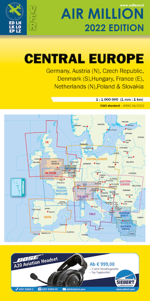 Germany: VFR Chart Central Europe 2022 CENTRAL
