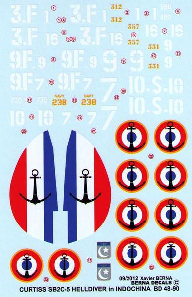 French Curtiss SB2C-5 Helldiver over Indochina BD48-90