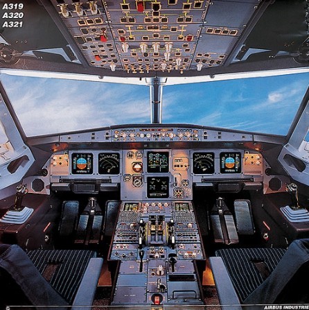 Airbus A319 / A320 / A321 Cockpit Poster A320 CPT