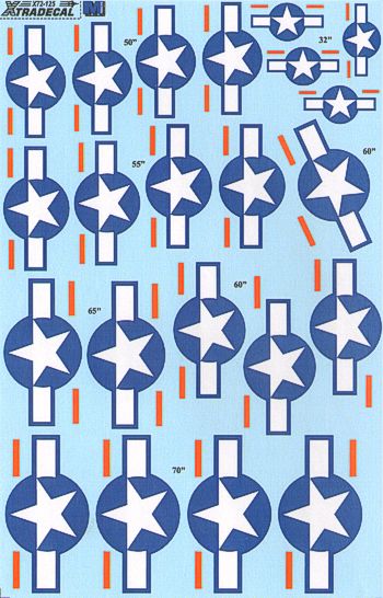 US National insignia Stars and bars large size X72125