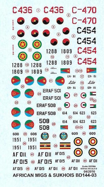 African Air Forces MiGs and Suchois BD144-03