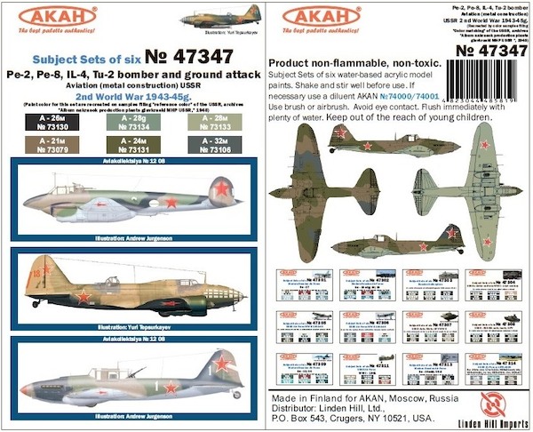 Bomber and Ground attack Aircraft WW2 Pe2, Pe8, IL2. Tu2 Metal construction 47347