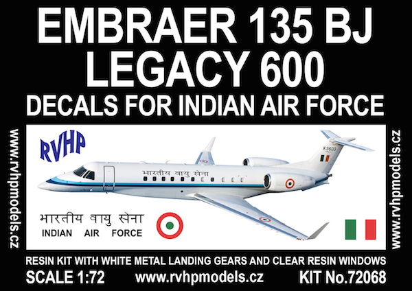 Embraer ERJ135BJ Legacy (Indian AF) 72068