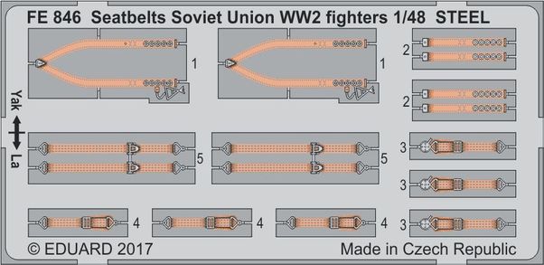 Detailset Seatbelts Soviet Union WW2 Fighters -Steel- FE846