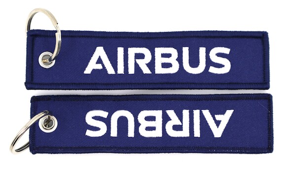 Keyholder with AIRBUS on both sides, blue background  KEY-AIRBUS