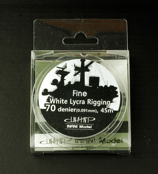 Fine 1/350 White Rigging wire;  0,091mm, 45m  IR0702W