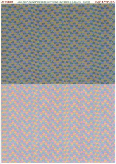 German Lozenge 4 colours Joined for upper and lower surfaces - Faded ATT48004