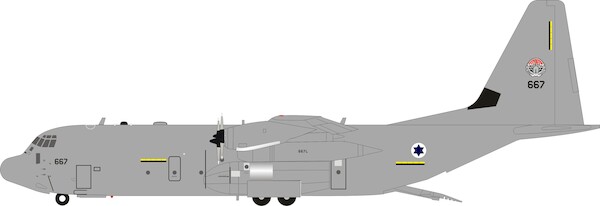 Lockheed Hercules C130J-30 L382 IAF, Israeli Air Force 667 with stand CMC13001