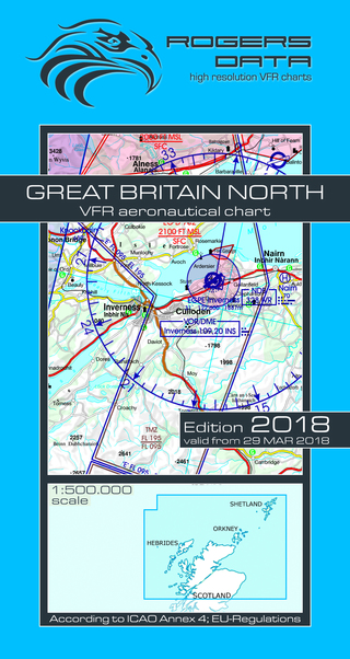 VFR aeronautical chart Great Britain North 2018 ROGERS-GB-N