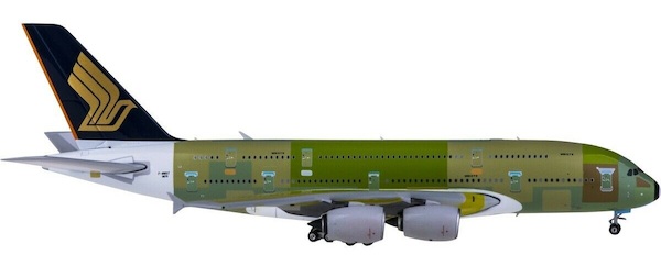Airbus A380 Singapore F-WWST Primer Color 04375