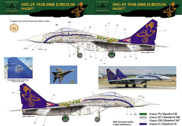 Mikoyan Mig29 Fulcrum (Hungarian AF 2008 Jubileumi) HAD72077