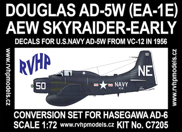 AD5W (EA1E) AEW Skyraider -Early (USN), conv. for Hasegawa AD-6 C7205