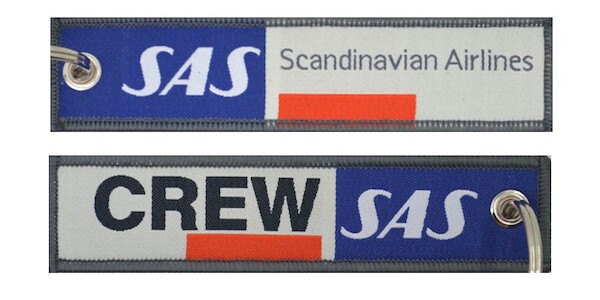 Keyholder with SAS Scandinavian Airlines on one side and (SAS) crew on other side KEY-CREW-SAS