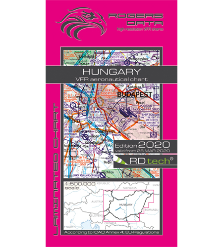 VFR aeronautical chart Hungary 2020 ROGERS-HUNGARY