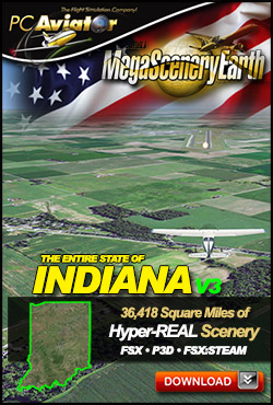 Mega Scenery Earth Version 3, Indiana V3 (Download version) DL-MSEV3-IN