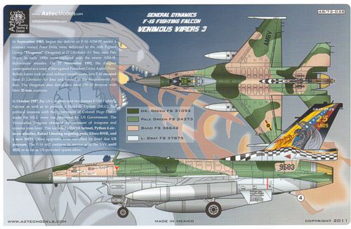 Venimous Vipers III: Venezuelan special F16 Scheme AZT72038