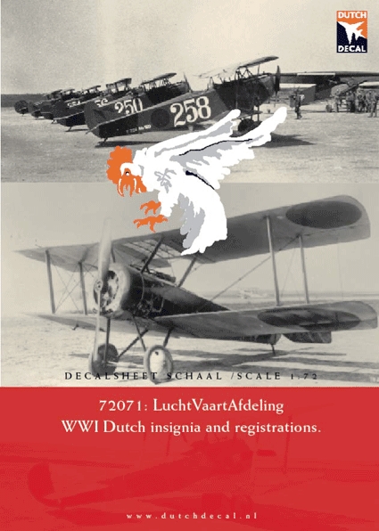 LuchtVaartAfdeling; WW1 roundels and registrations DD72071