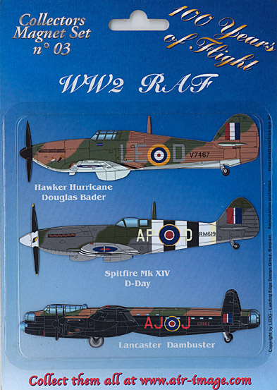 Fridge Magnets set: World War II: RAF (LAST STOCK!) MAGNETS 03