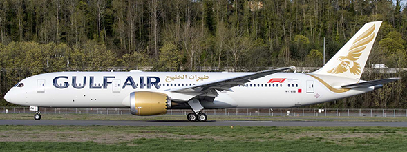 B787-9 (Gulf Air) A9C-FA With Stand XX2134