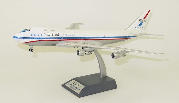 B747-100 (United Airlines FriendShip) N4716U Polished With Stand IF741UA0818P