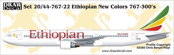 Boeing 767-200 (Ethiopian NC) 44-767-22