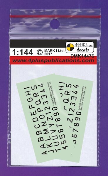 German WW2 code letters Black (600mm) DMK14476