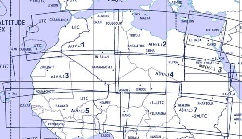 High and Low Altitude Enroute Chart Africa A(H/L)1/2