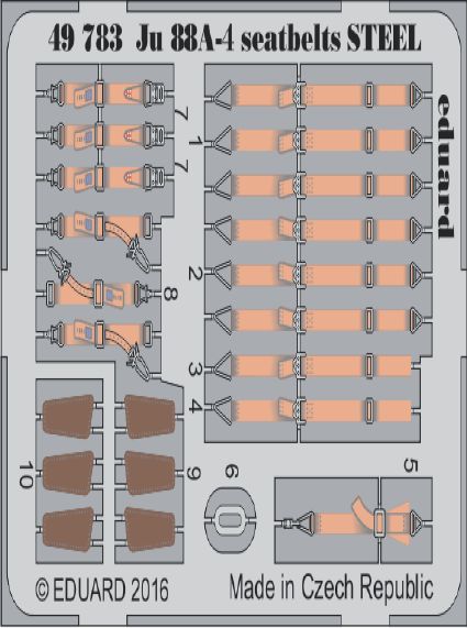 Detailset Junkers Ju88A-4 Seatbelts (steel) (ICM) E49-783