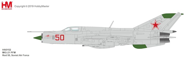 MIG21PFM Fishbed Red 50, Soviet Air Force HA0152