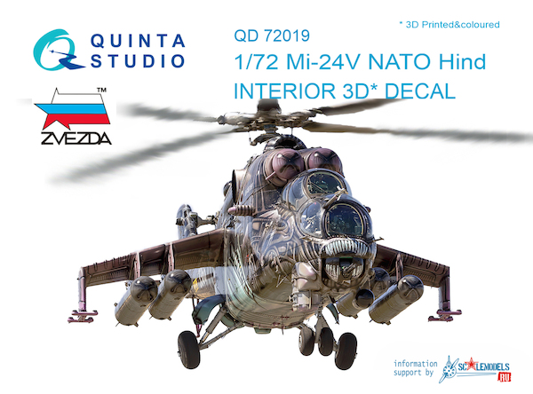 Mil Mi24V NATO Hind Interior 3D Decal  for Zvezda  QD72019