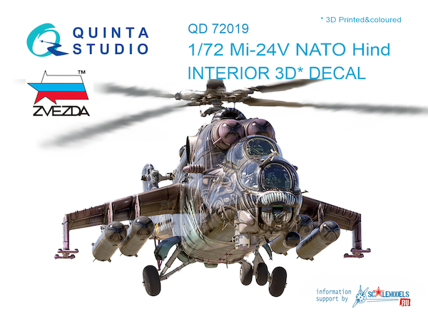 Mil Mi24V NATO Hind Interior 3D Decal for Zvezda QD72019