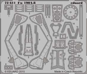 Detailset Focke Wulf FW190A-8 (Eduard) E72-611