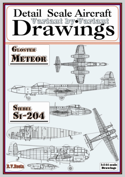 Gloster Meteor and Siebel Si204 Variant by variant, detail Scale Aircraft Drawings 1017