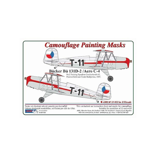 Camouflage Painting masks Bucker Bu131D-2 / Aero C-4 AMLM33022
