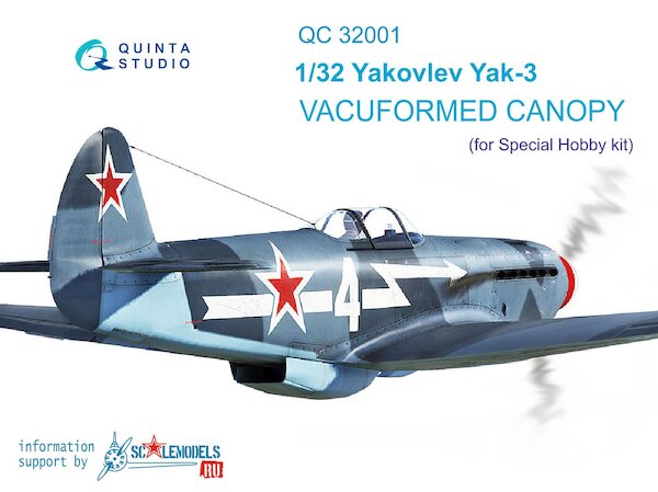 Canopy Yakovlev Yak3 For Special Hobby QC32001